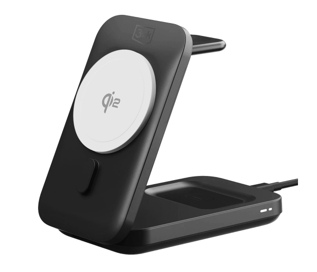 3mk MagRocket 3-in-1 Wireless Charger 15W Qi2 MPP Black - 1364145 - zdjęcie 2